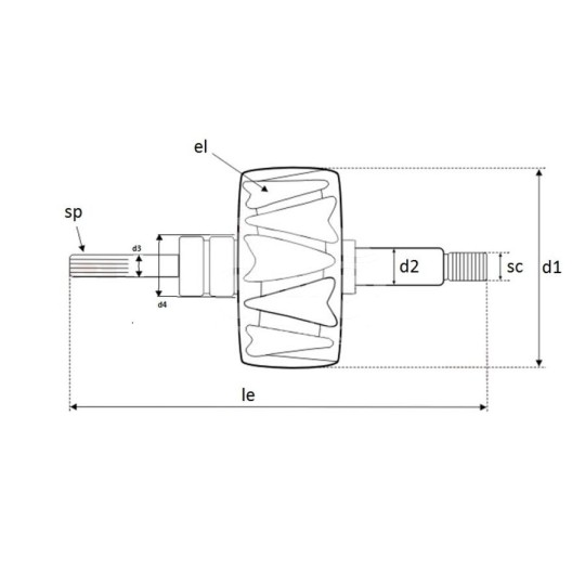 AVB9238 Alternatör Rotoru