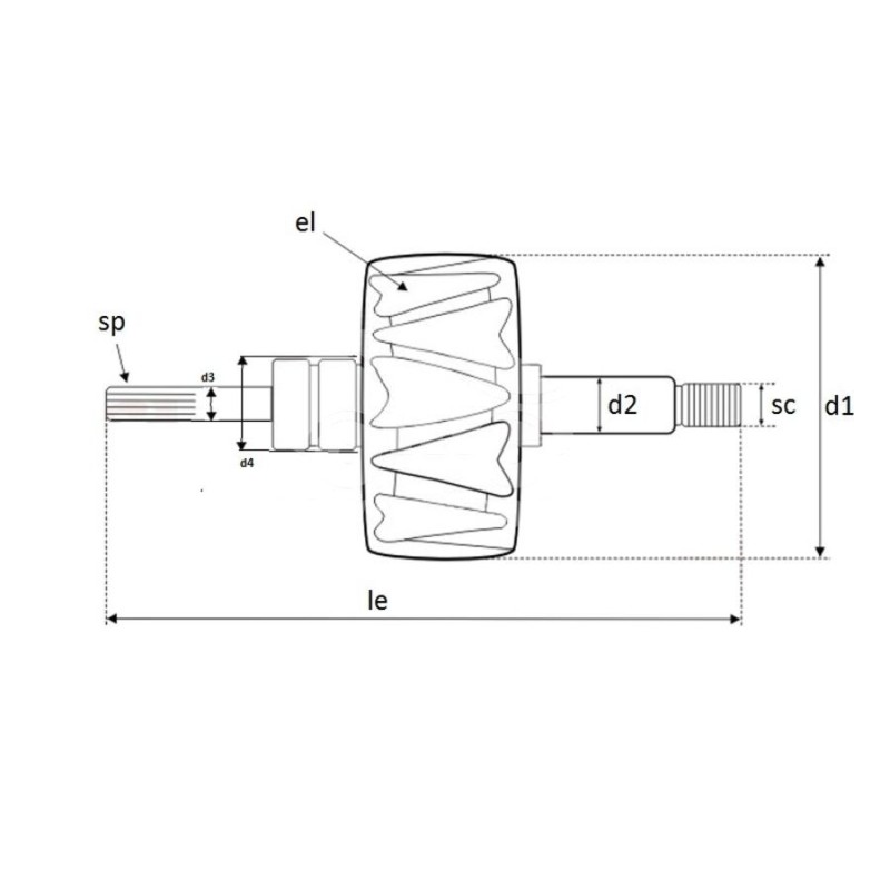 AVH1003 Alternatör Rotoru