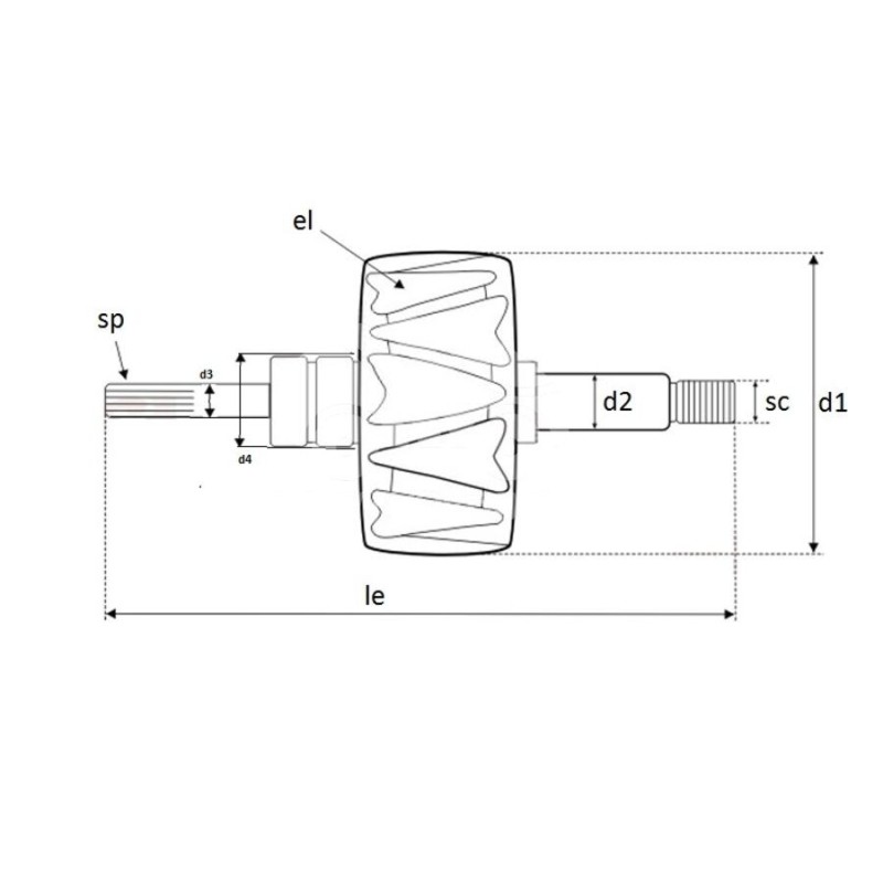AVM2474 Alternatör Rotoru