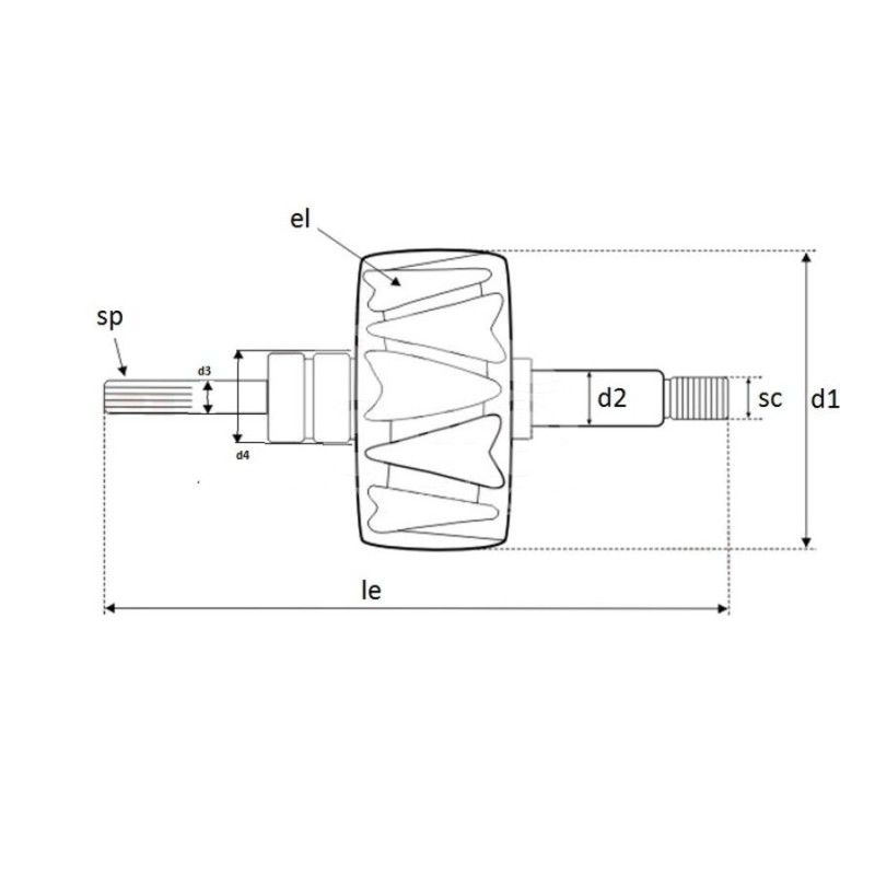 AVQ7947 Alternatör Rotoru