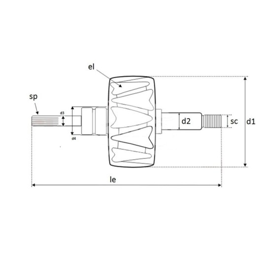 AVV2033 Alternatör Rotoru