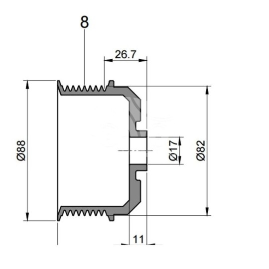 APM5891 Alternatör Kasnağı